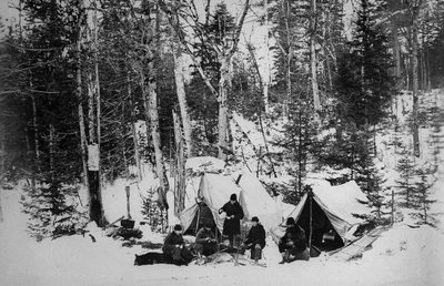 Prins Arthurs elandenjacht expeditie in Canada, ca. 1870 door English Photographer